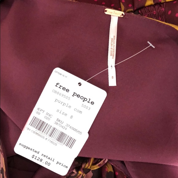 Free People Morning Light Floral Dress NWT sz8 - Picture 6 of 6